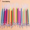 12-100 Сменных стержней для гелевых ручек с блестками, флуоресцентные пастели для творческого рисования и скетчинга