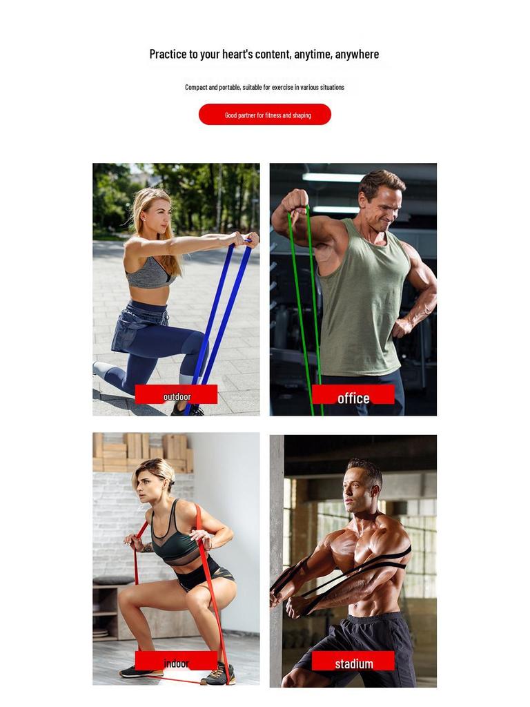 New Silicone Resistance Bands for Yoga & Chest Workouts