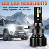 2 шт. Светодиодные лампы для фар автомобиля H4 200 Вт Суперяркие Canbus LED для автомобильной фары CSP 3570 С охлаждающим вентилятором Автомобильный свет 6500K Белый