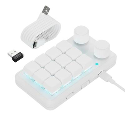 12-клавишная механическая макро-клавиатура с RGB-подсветкой, двойные поворотные ручки для игр и работы