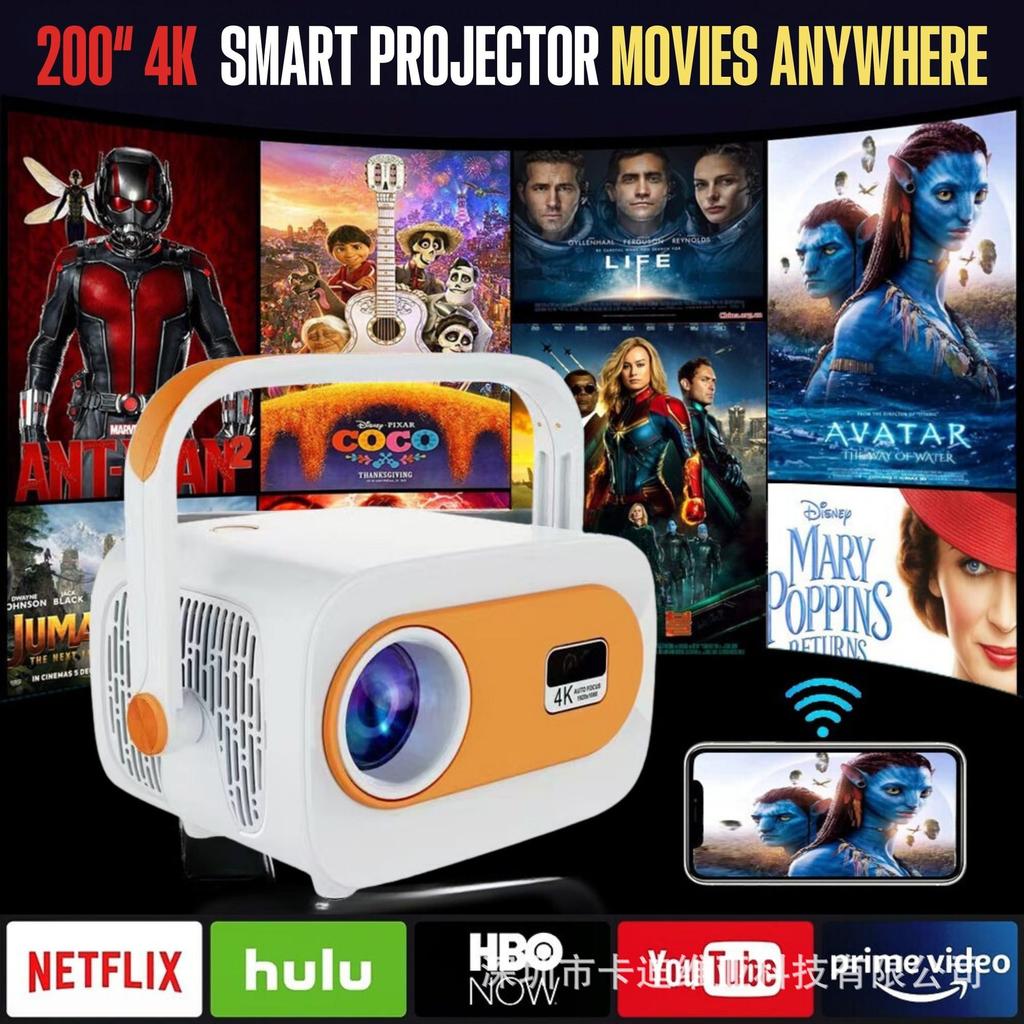 Автофокус JY325 4K HD WiFi Android Интеллектуальный портативный мини-проектор с подвесом