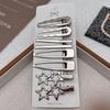 8Pcs/Set Metal Y2K Hair Clip Set Duckbill Clip Bangs Barrettes Trendy Side Clips  Women Girls