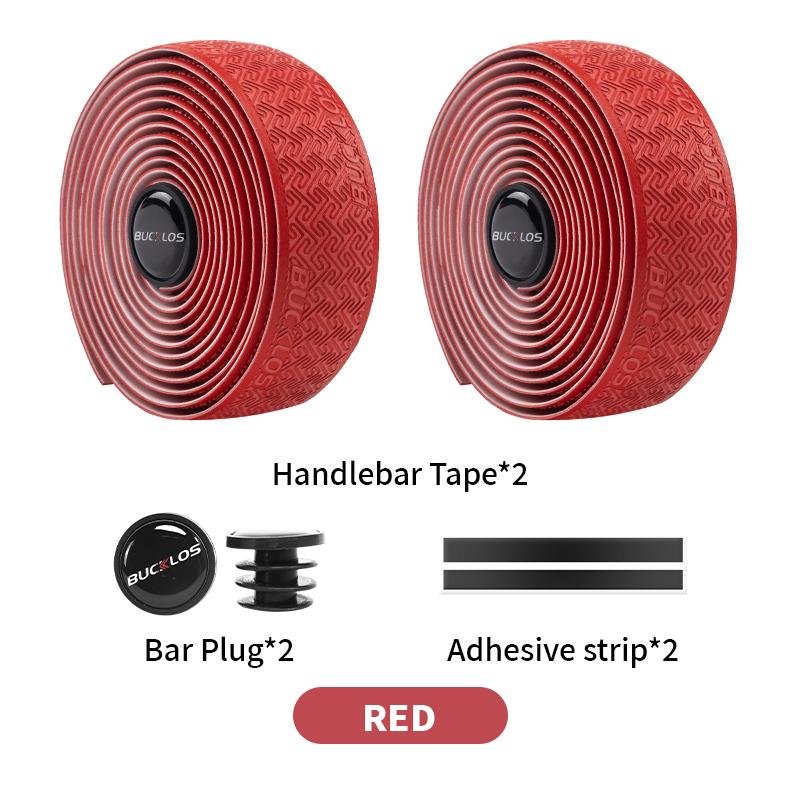 BUCKLOS Bike Handlebar Tape EVA PU Road Bicycle Handlebar Tape Anti-slip Shock Absorption Cycling Wrap End Plug Bike Accessories 1