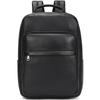 Genuine Large A4 Commuter Compatible with 14 Inch Business Leather For Business Black Rucksack, Leather, Men's, Capacity, Compatible,