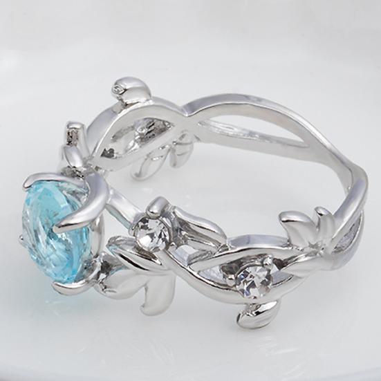 Женское кольцо с листьями и стразами, ювелирные изделия, элегантное яркое блестящее кольцо для повседневного ношения