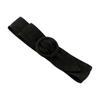 Soft Face Suede Fabric Waist Belt Ladies Dress Cummerbund Round Buckle Waistband Wild Skirt Bands