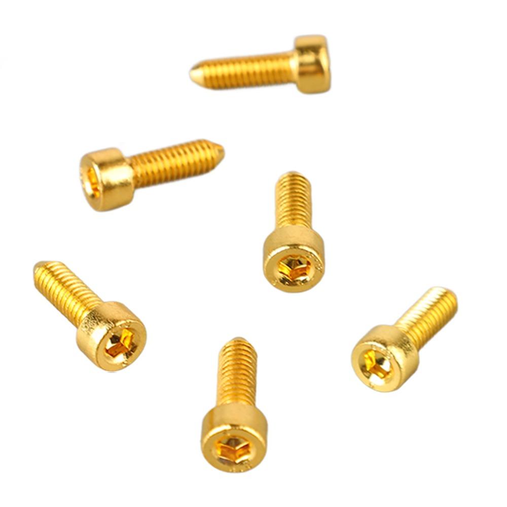6PCS Metal Guitar Hex Head Screws Black Golden Silver Guitar Mounting Screws Electric Guitar