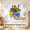 Custom Name Text Tapestry,Mr. Men & Little Miss Boho Wall Hanging, Decorative Backdrop Tapestry For Room