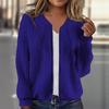 Women's Fashion Solid Color Loose Standing Collar Zipper Top Sport Coat
