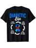 Diabetic Life Diabetes Warrior Awareness T-Shirt for Men & Women - Type 1 & Type 2 Diabetes Medical