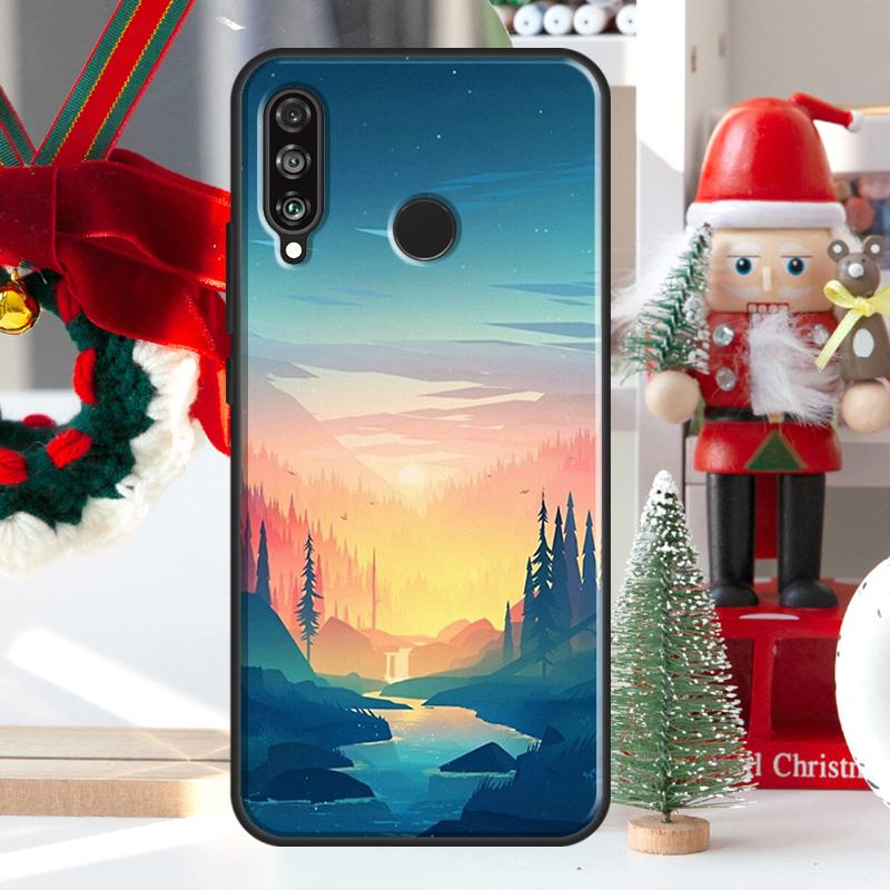 Чехол 'Звездное Озеро Гора' для Huawei Nova Y73 Y60 Y70 Y90 Y72 Y61 Y91 7i 8i 11i 12i 12s 9 10 SE P20 P30 P40 Lite