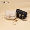 Lingge Women's Bag New Fashionable Single Shoulder Chain Crossbody Small Square Bag