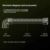 Аквариумная дождевальная трубка для вывода воды Прозрачная акриловая насадка для дождевого душа Комплект трубок для выхода воды Аксессуары для внешнего фильтра аквариума