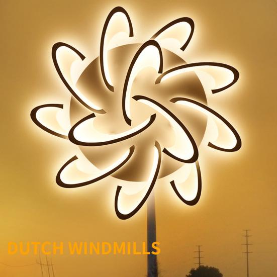 Художественная потолочная лампа в виде цветка, уникальный дизайн лепестков, светодиодный свет для дома, диммируемый современный светильник для декора спальни, гостиной