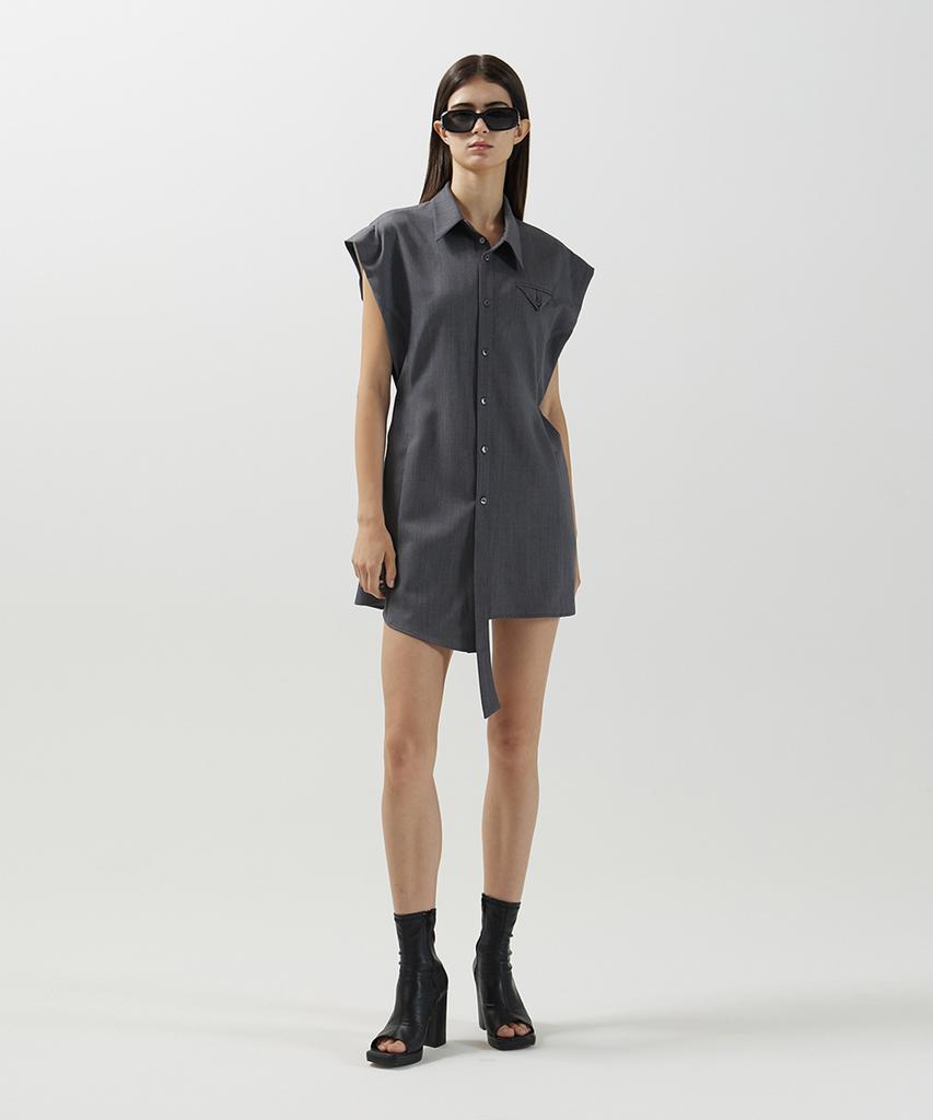 Meuameu Back Point Tuck Dress
