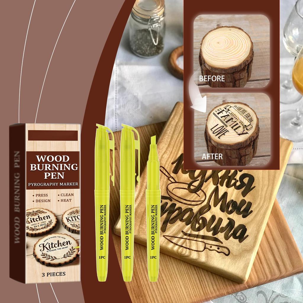 Pyrography Marker Pen Wood Pyrography Pen Burning Effect Pen Wood Marker Art Marker Pyrography Pen Pen 1.5ml