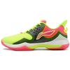 Li Ning Боевой Алебарда Амортизация Скользкая Устойчивость к истиранию Низкие Бадминтонные Кроссовки Мужские Розовый Желтый Зеленый AYAQ005-4