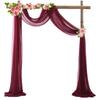 Wedding Arch Draping Fabric Veil Chiffon Beauty Gauze Wrinkle Resistant Outdoor Lawn Ceremony Backdrop Decoration Marriage