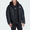 adidas Спортивная повседневная куртка с капюшоном из хлопка с буквенным принтом, мужская куртка черного цвета HG8756
