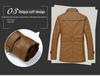 Мужская зимняя кожаная куртка на флисовой подкладке, средней длины, утолщенная, повседневная, для среднего возраста, теплая хлопковая куртка