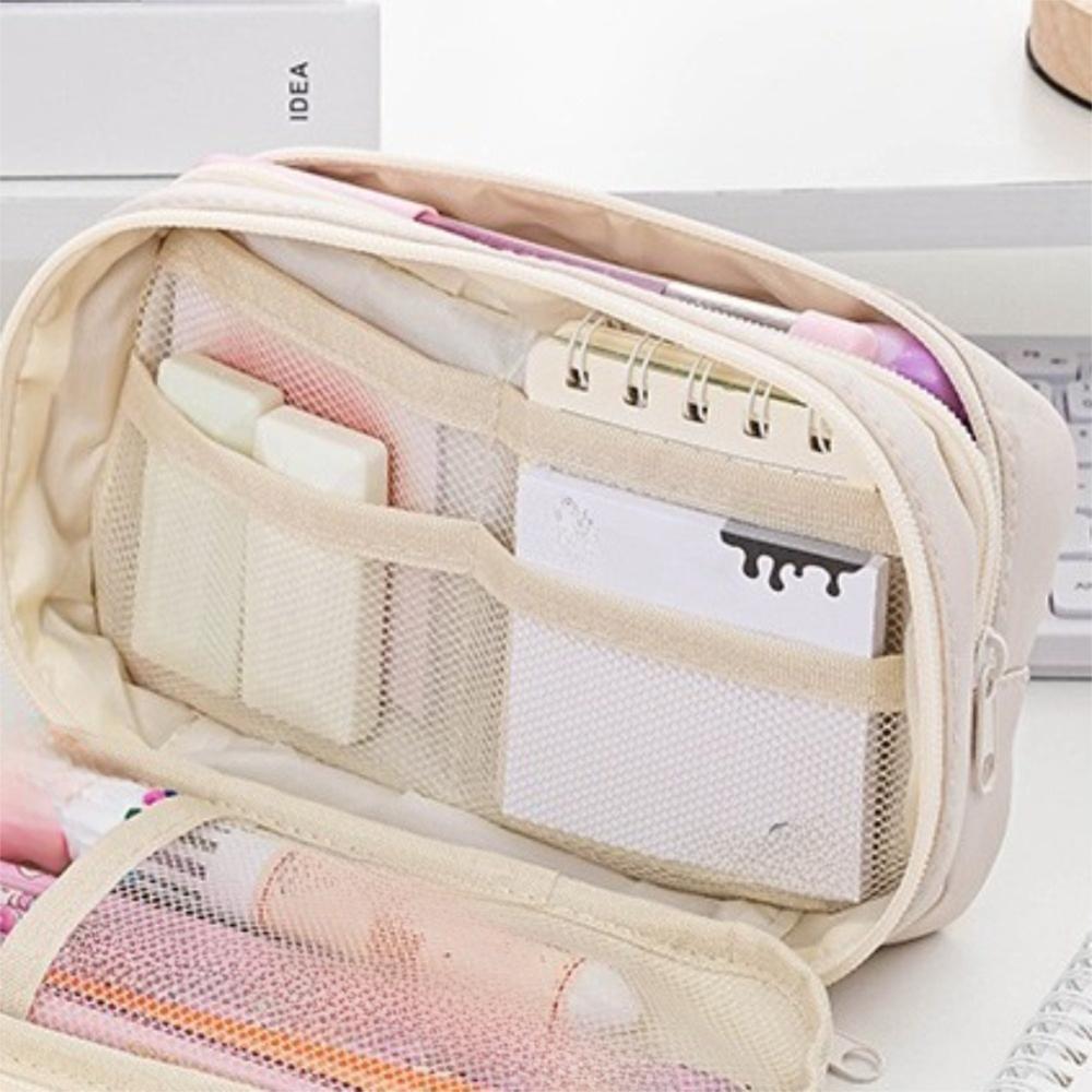 Пенал большого объема Однотонный пенал Модный пенал для карандашей Back To School