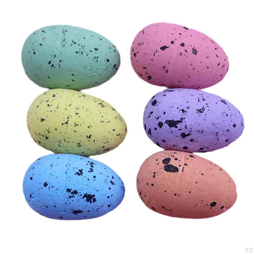 50 Pieces Foam Easter Eggs for DIY Gift Baskets and Home Decor