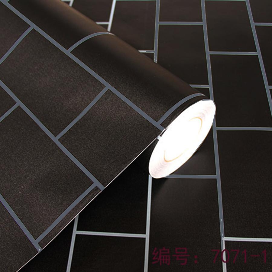 Скандинавский стиль Самоклеящиеся Черные Белые Кирпичные ПВХ Водонепроницаемые Обои ТВ Общежитие Спальня Комната Настенное Украшение Решетчатые Наклейки