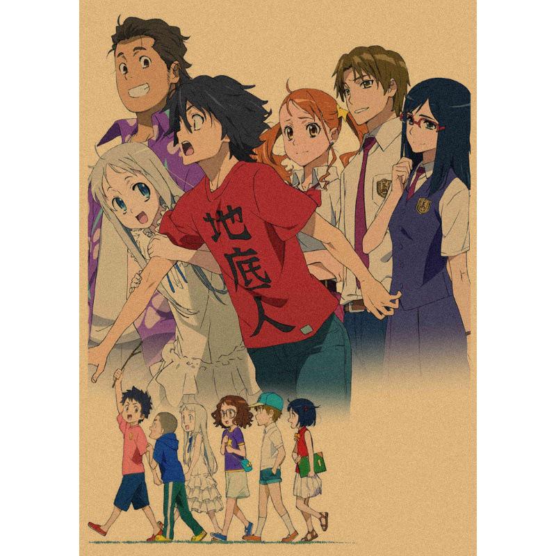 Flower Seen That Day Anime Kraft Paper Poster - Wall Decor