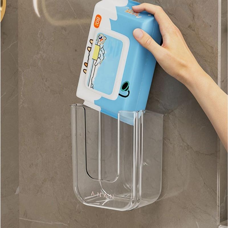 Держатель для влажных салфеток с легким креплением, высокая вместимость, органайзеры из ПЭТ для дома, кухни, ванной комнаты