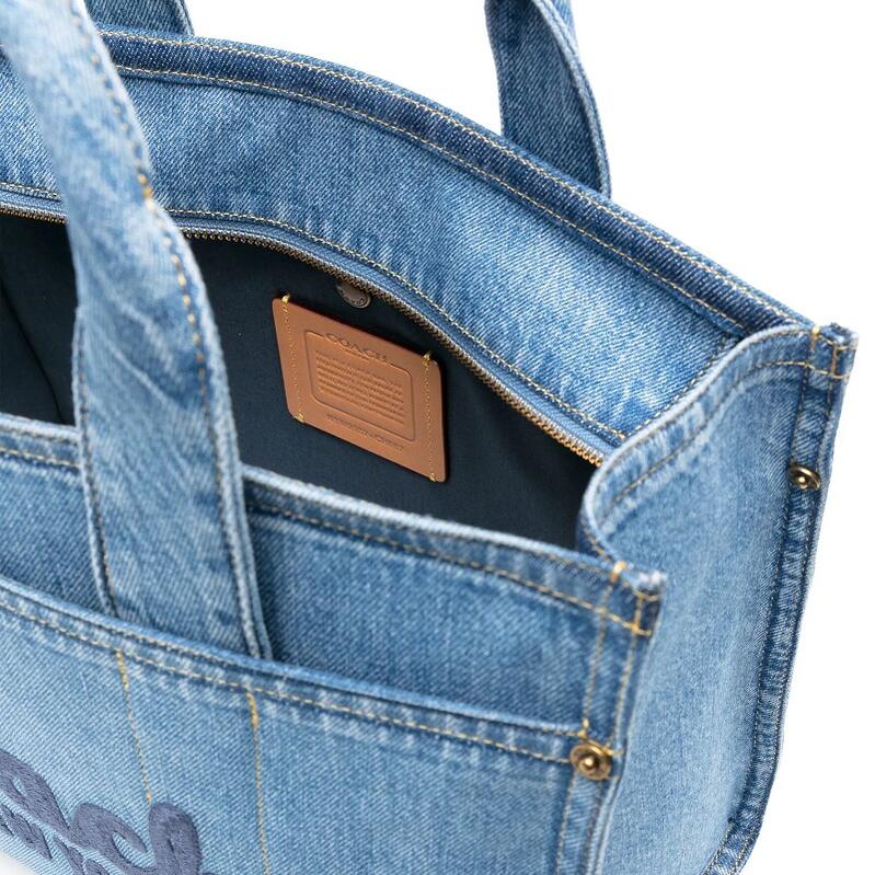 2024 Coach tote bag denim shoulder women crossbody style 2-way boutique line cargo indigo genuine product not yet available Japan.