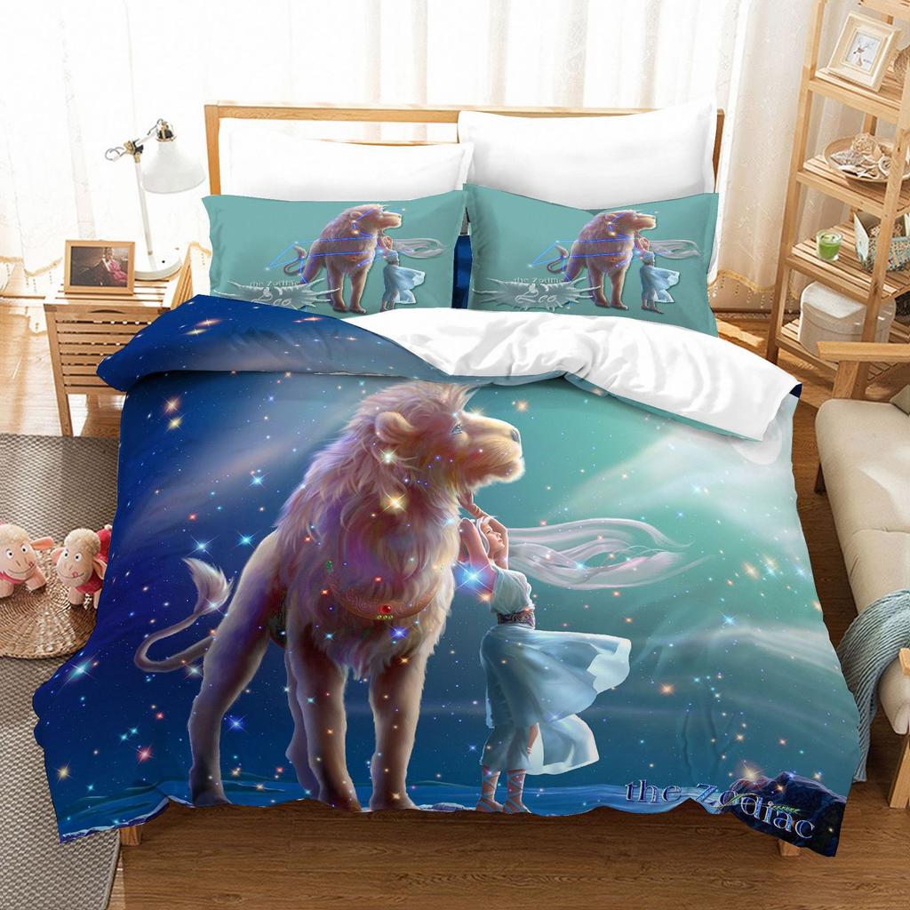Cartoon Digital Printing Twelve Constellations Duvet Set Bedding Two Or Three-Piece Set