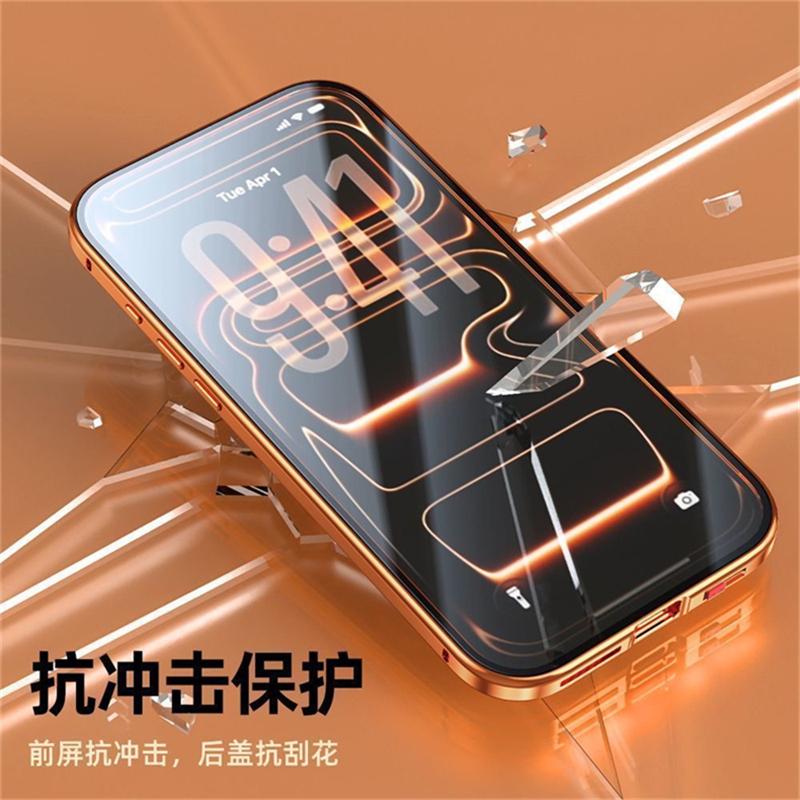 Чехол для Honor 600 Pro 360 Полный Чехол Двустороннее Магнитное Притяжение Металлическая Крышка Закаленное Стекло Защитная Крышка