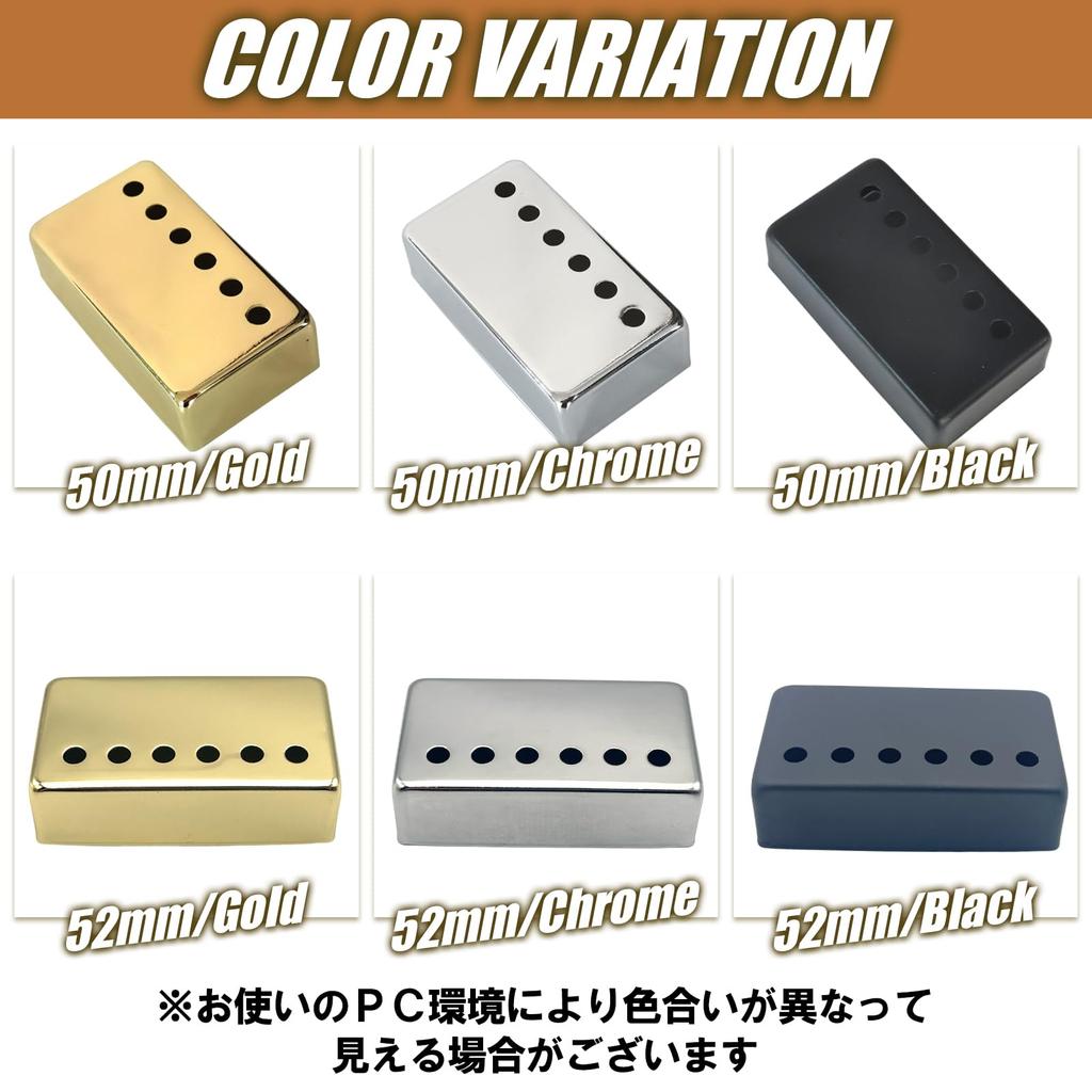 TIGRE BLANC Крышка звукоснимателя Humbucker Гитара электрическая Les Paul Double Coil Custom Parts 6 отверстий Gold 50 мм