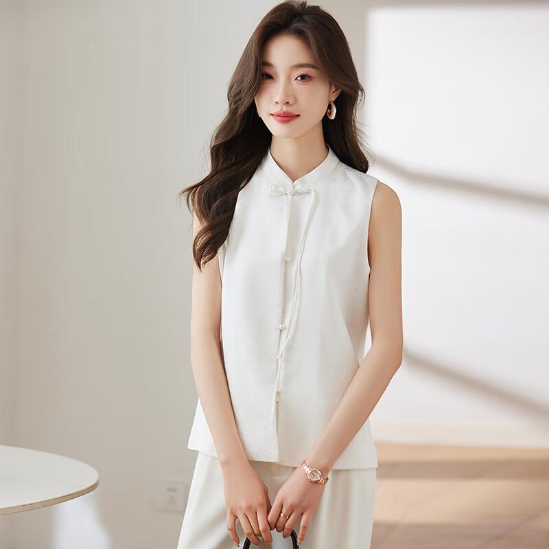 Tluoman Women's New Chinese Style Embroidered Vest