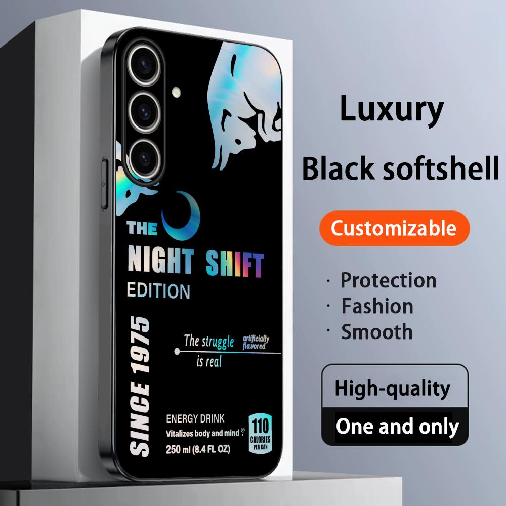 Чехол для телефона Star Bull Energy Drink ночная смена для Samsung Galaxy S26 S25 S24 S23 S22 S21 Plus Ultra Note20 Мягкий Черный