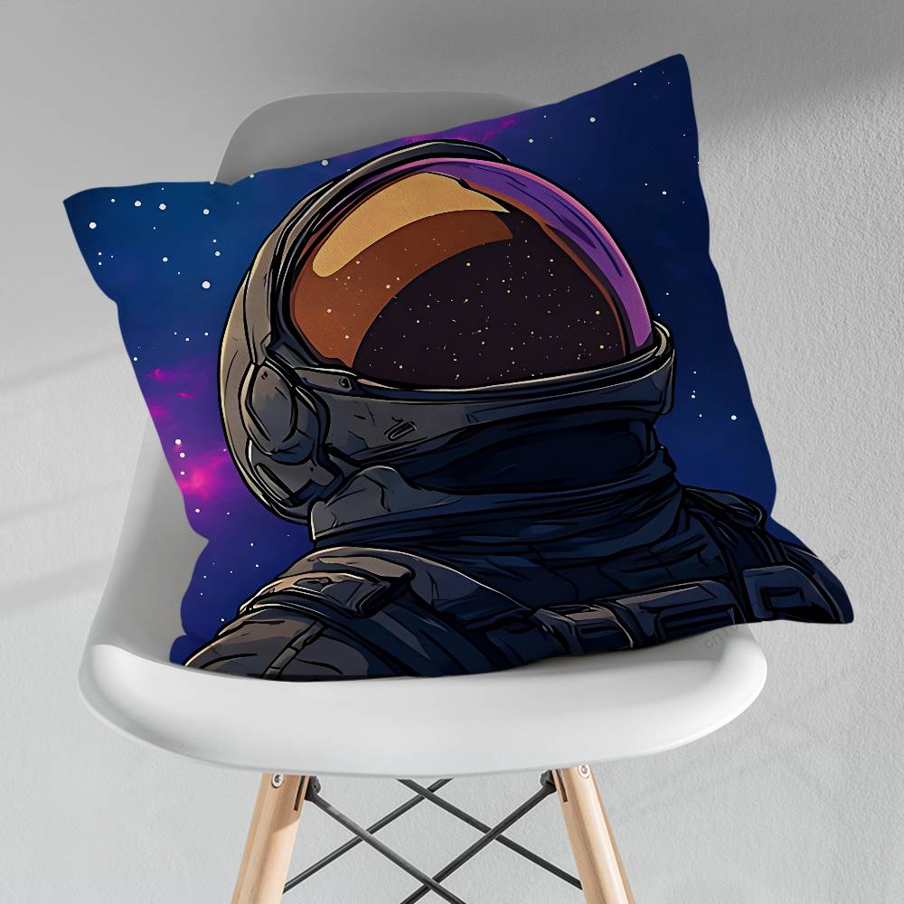 Cool Cartoon Art Astronaut Pillow Case For 30x30cm45x45cm55x55cm For Home Bedroom Decoration And Protector