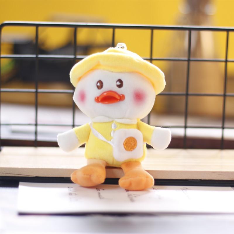 Fluffy Plush Duck Keychain Cute Bag Accessory Soft Yellow Duck Doll
