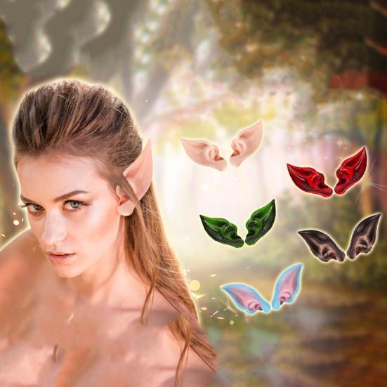 2 шт., уши эльфа, экологически чистые, без запаха, приятные для кожи, мягкие эластичные уши эльфа для косплея, реквизит для фотосессии на Хэллоуин