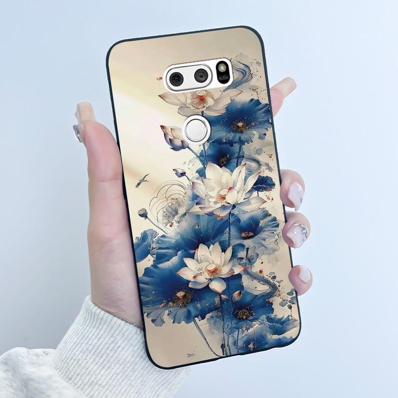 Чехол для LG V30 V30+ V30S V30S+ V35 V35+ ThinQ Тонкий Мягкий Черный Силиконовый Чехол Эстетичный Роскошный Милый Крутой Задняя Крышка для Мальчиков Девочек