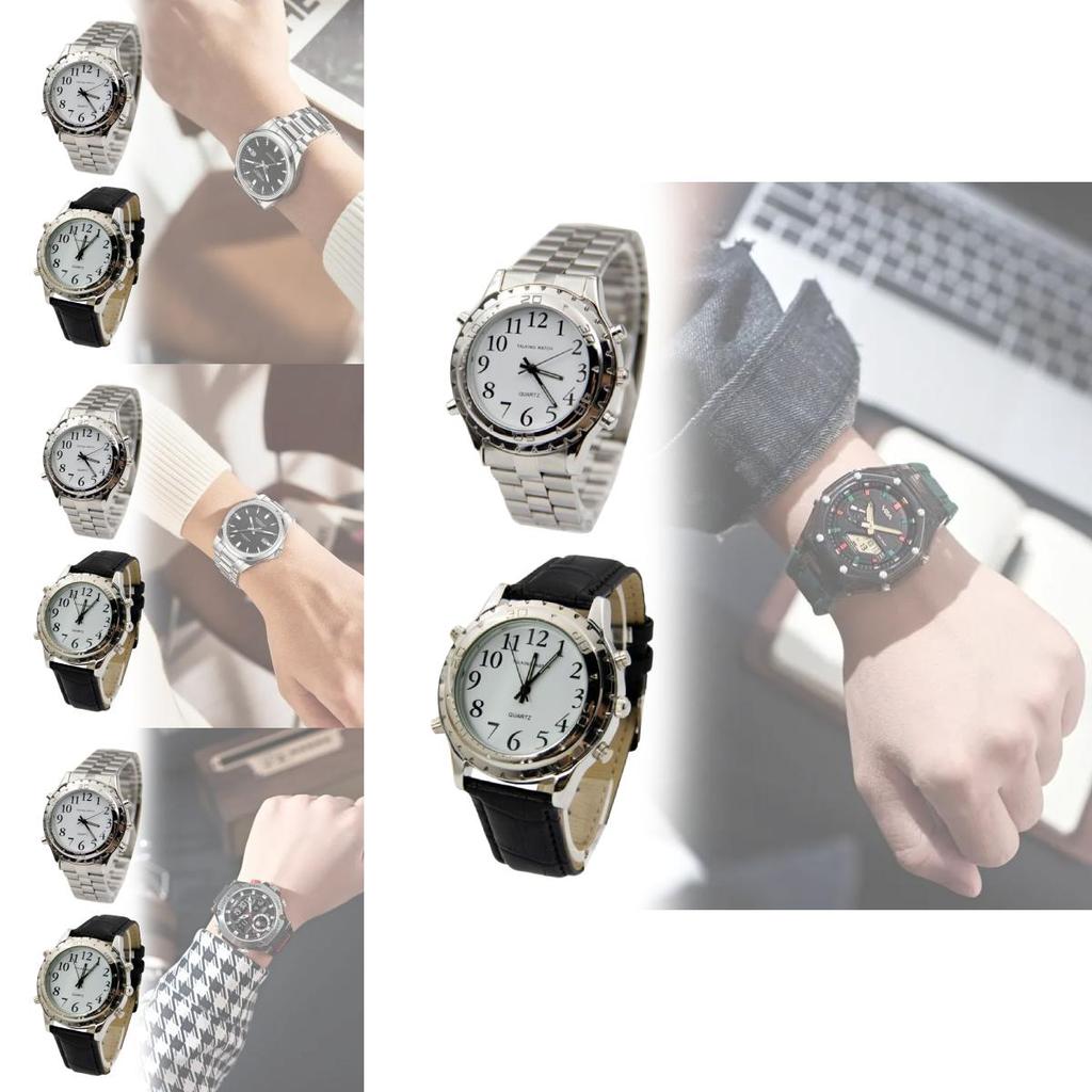 Говорящие часы для пожилых людей с кварцевым механизмом для слабовидящих пожилых людей