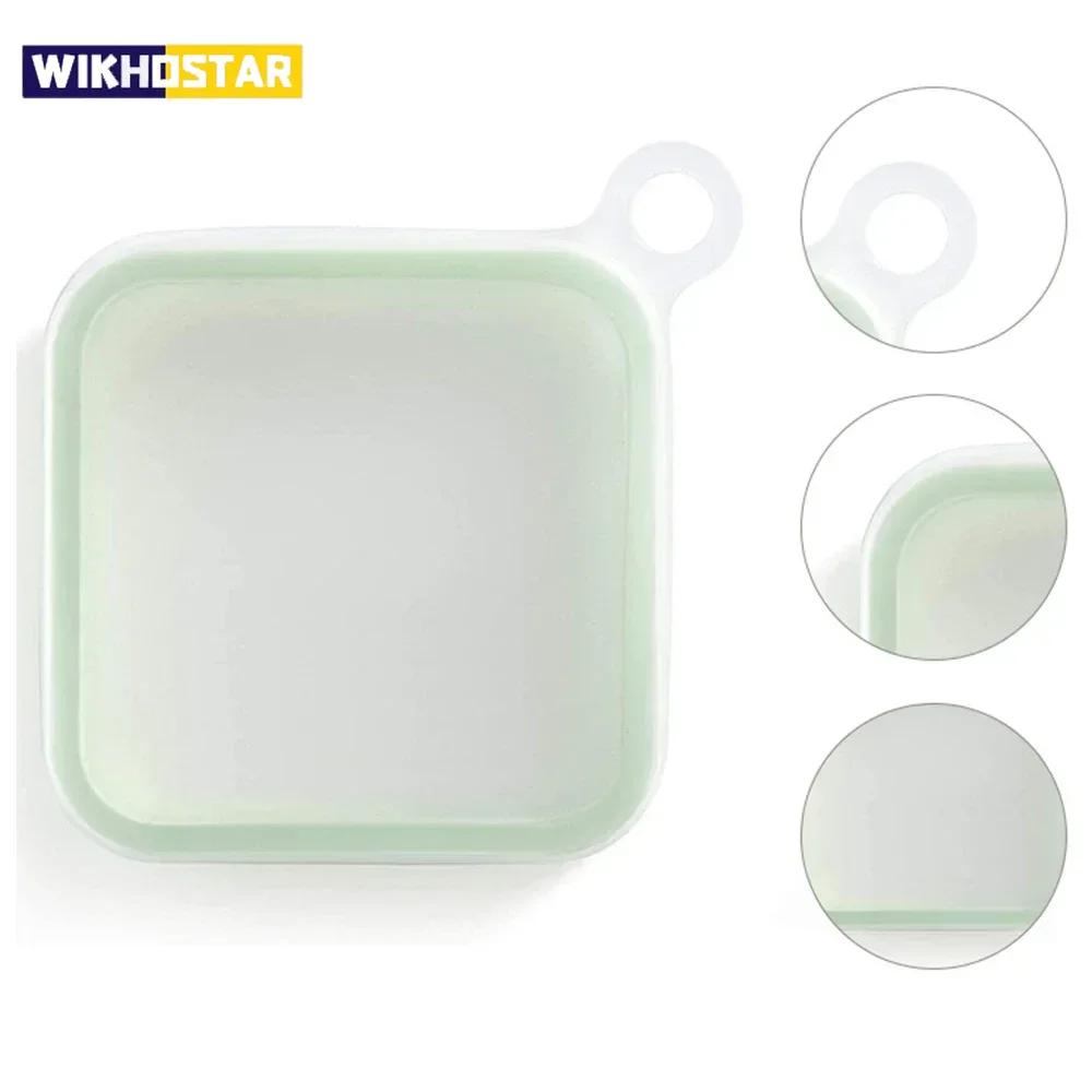1pc Washable & Reusable Sandwich Holder Soft Silicone Lunchbox Bakery Boxes Compact Loaf Bread Sandwich Containers Sealable Lunch Box Toast Bag