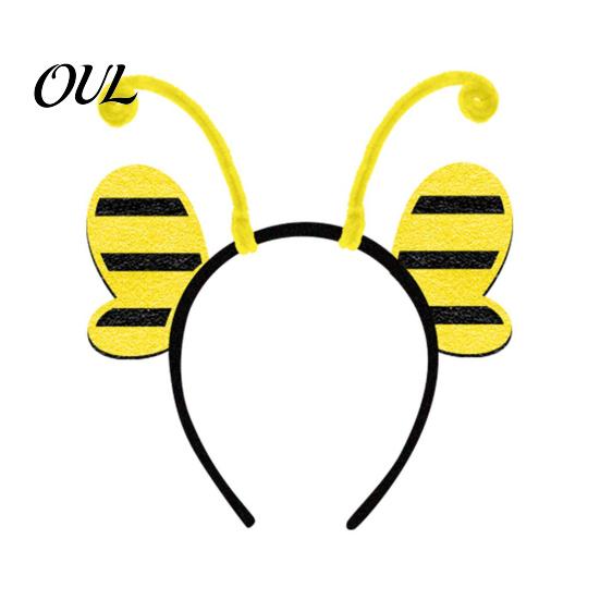 Elastic Headband for Women Insect Wing And Antenna Headband, Cute Butterfly Bee Ladybug Flexible Kids Hairband Felt Headpiece Halloween Cosplay Party