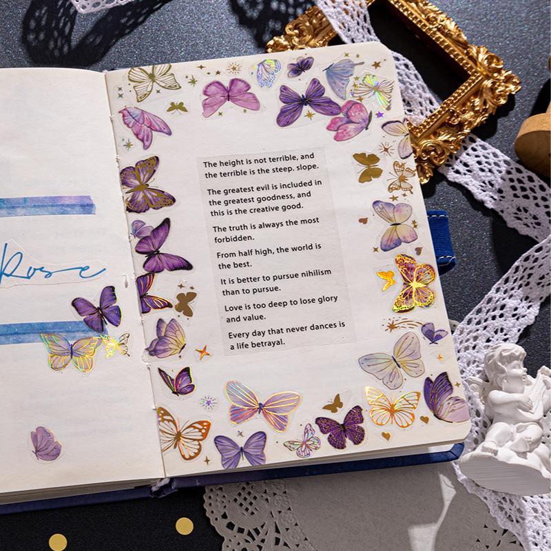 3шт красочные бабочки ПЭТ наклейки декоративные наклейки телефон ноутбук дневник журнал скрапбук