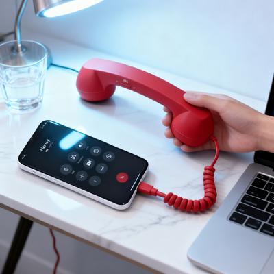 Тип C Телефонная форма Трубка Ретро Проводная гарнитура с микрофоном для телефонов Android Совместима с большинством устройств Type C