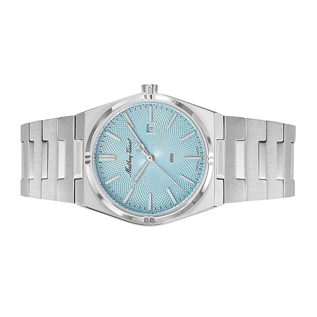 Mathey-Tissot Женские кварцевые часы Zeus D118SK из нержавеющей стали с синим циферблатом
