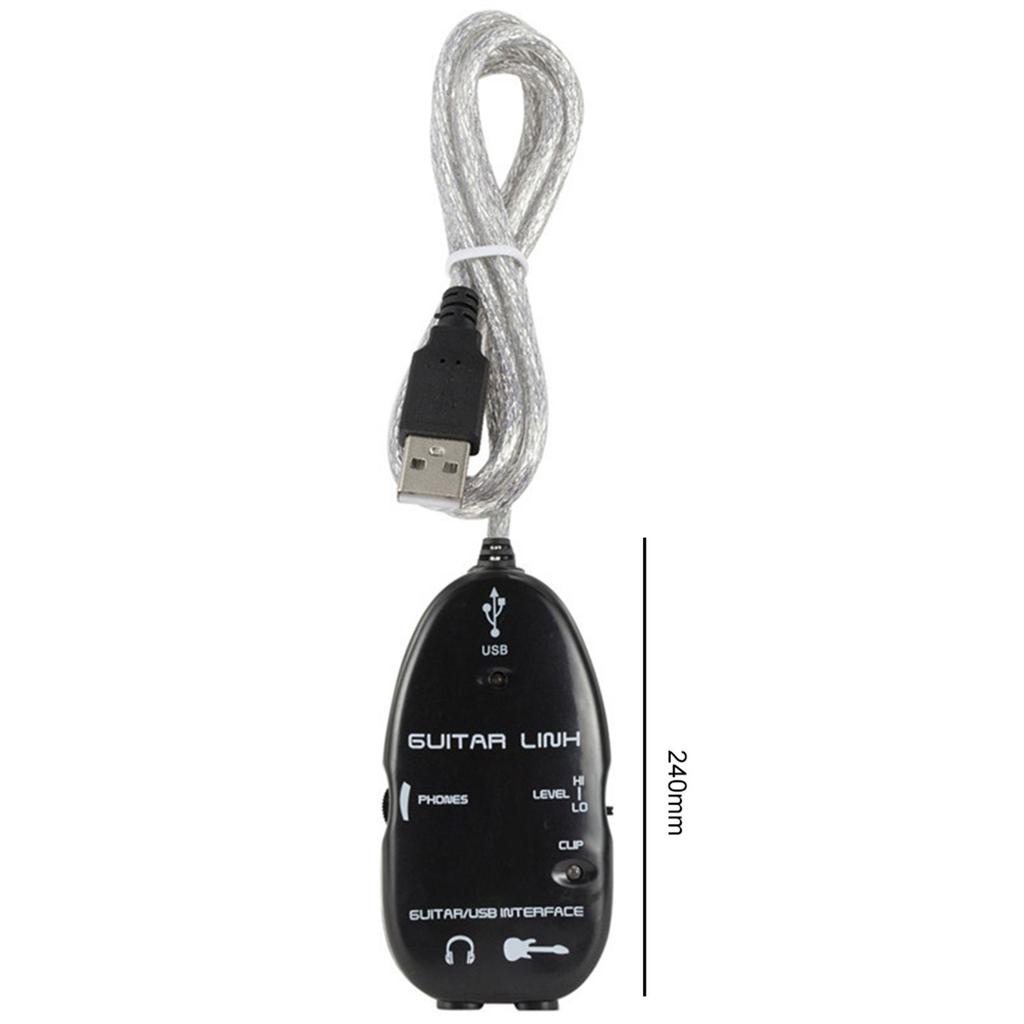 Кабель-адаптер для подключения гитары к USB, аудиоразъем, рекордер для ПК