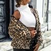 Autumn and Winter Women's Hooded Long Sleeved Leopard Print Double Sided Velvet Loose Casual Coat High Quality Unique
