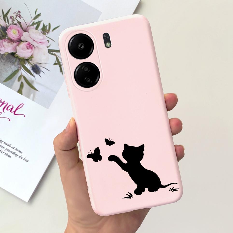 Чехол для Xiaomi Poco C65 Чехол PocoC65 Мультяшный Черное Ночное Небо Модный Дизайн Узор Чехол Для Xiomi Poco c 65 Мягкая Резина ТПУ