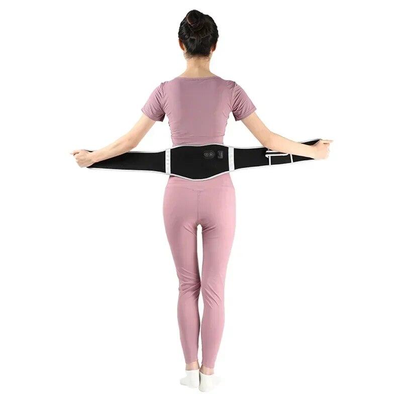 Electric Heated Waist Massager Hot Belt Pad Back Anti Pain Relief USB Vibration Lumbar Band Heating Protector Support Therapy