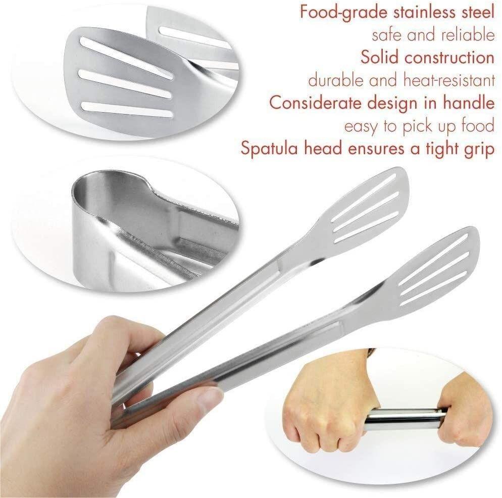 Многоцелевые щипцы для еды из нержавеющей стали — идеально подходят для барбекю, хлеба и шведского стола